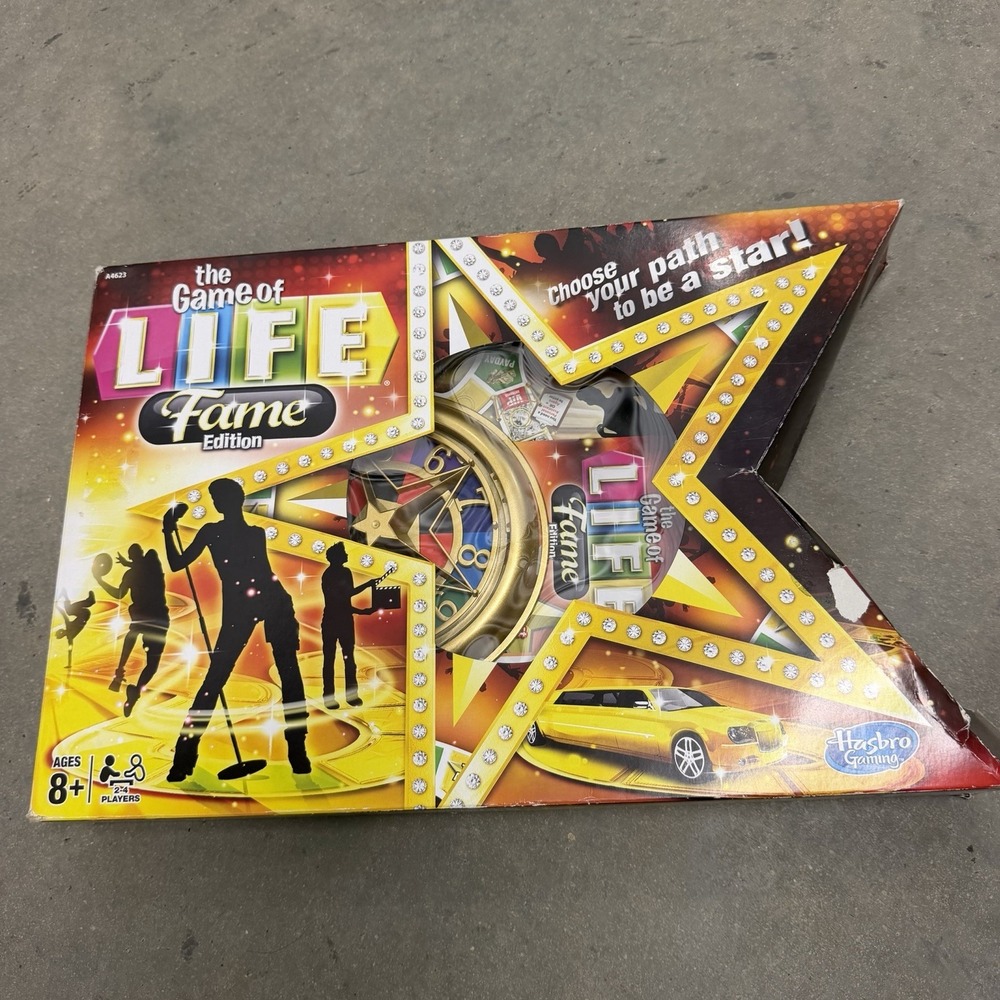 Hasbro The Game of LIFE Fame Edition Board Game A4623 2013 Celebrity Complete